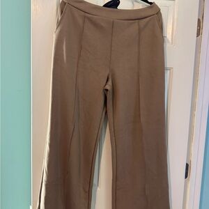 Scoop Elegant Tan Straight Leg Women's Pants